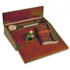 Desk - Campaign Mahogany with accessories - OUT OF STOCK - THIS ITEM WILL BACK ORDER