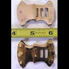 Neck Stock Brass Military Style 2 pc Buckle